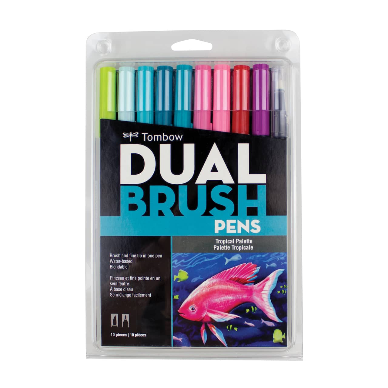 6 Packs: 10 ct. (60 total) Tombow Tropical Palette Dual Brush Pens